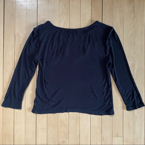 AE Long Sleeve Black Crop Top - L - Picture 3 of 5